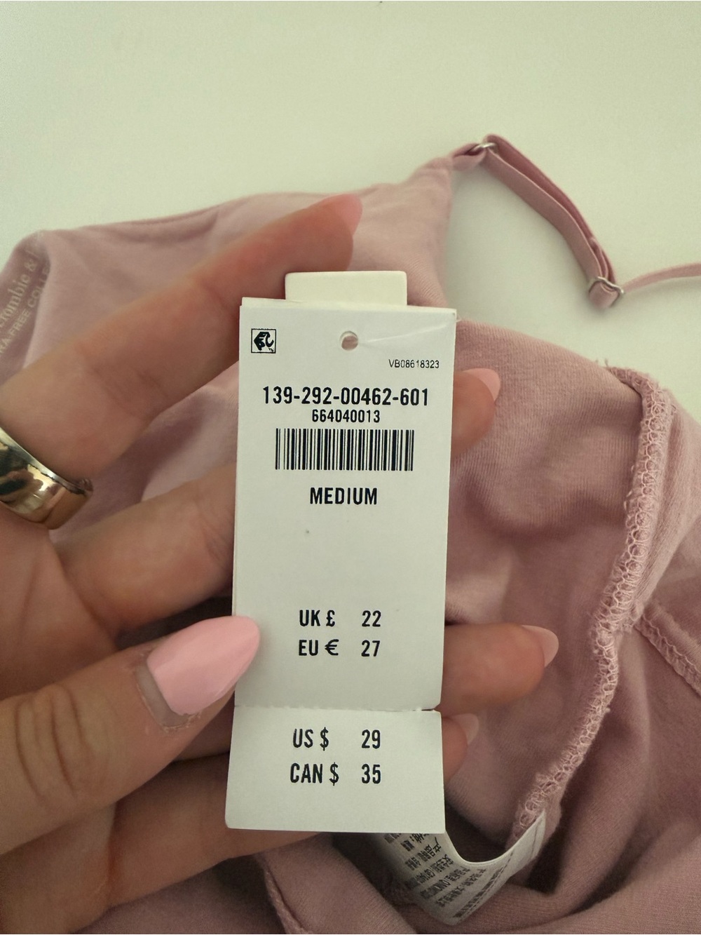 Abercrombie Bra Free Dusty Pink Adjustable Strap Camisole - Picture 3 of 3